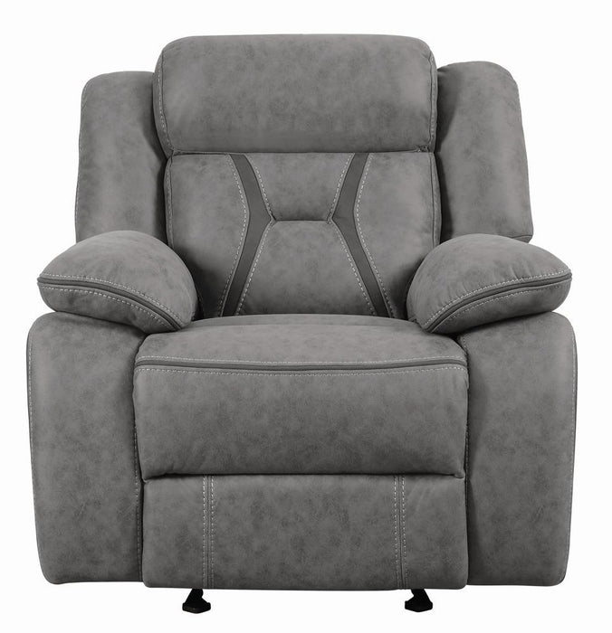 Higgins Overstuffed Upholstered Glider Recliner Grey - Home Discount Furniture - NJ-linden