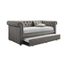Kepner Tufted Upholstered Daybed Grey with Trundle - Home Discount Furniture - NJ-linden