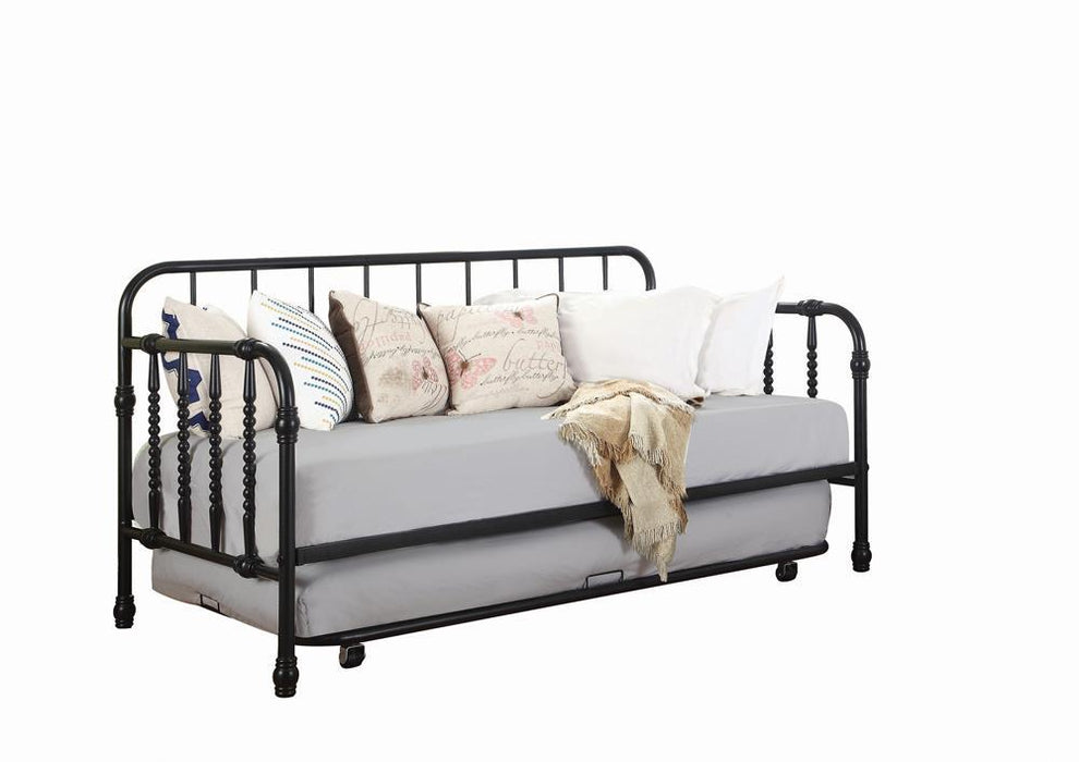 Marina Twin Metal Daybed with Trundle Black - Home Discount Furniture - NJ-linden