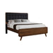 Robyn Eastern King Bed with Upholstered Headboard Dark Walnut - Home Discount Furniture - NJ-linden