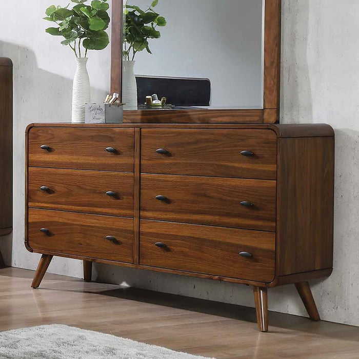 Robyn 6-drawer Dresser Dark Walnut - Home Discount Furniture - NJ-linden