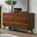 Robyn 6-drawer Dresser Dark Walnut - Home Discount Furniture - NJ-linden