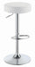 Ramses Adjustable Backless Bar Stool Chrome and White - Home Discount Furniture - NJ-linden