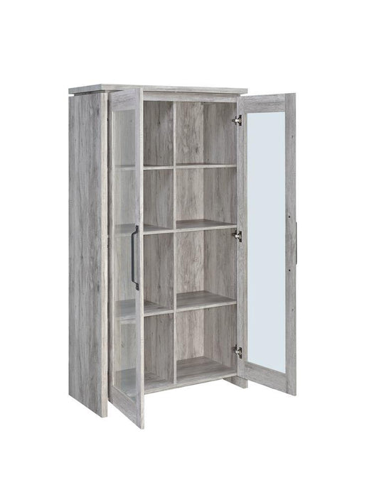Alejo 2-door Tall Cabinet Grey Driftwood - Home Discount Furniture - NJ-linden