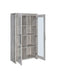 Alejo 2-door Tall Cabinet Grey Driftwood - Home Discount Furniture - NJ-linden