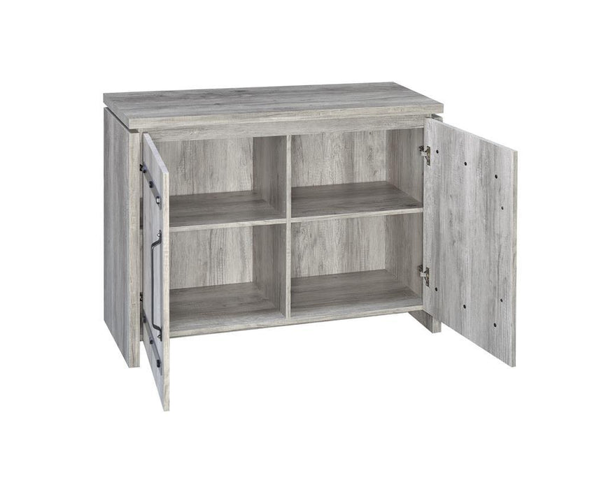 Enoch 2-door Accent Cabinet Grey Driftwood - Home Discount Furniture - NJ-linden