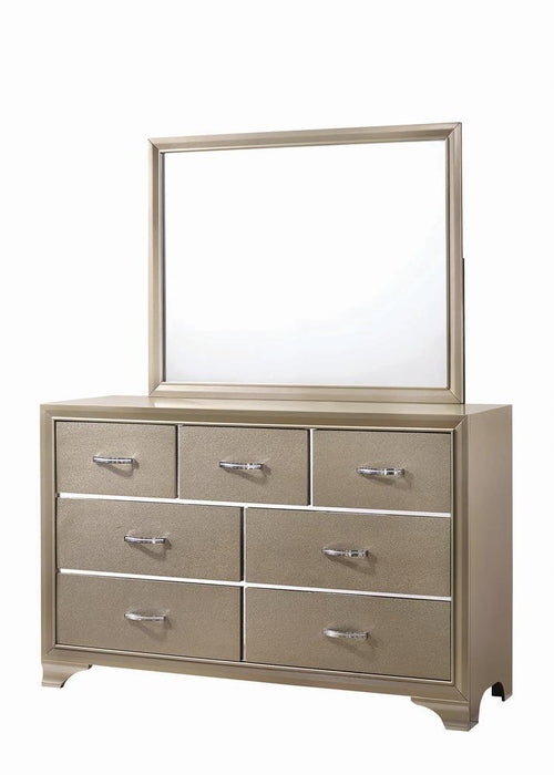 Beaumont Rectangular Dresser Mirror Champagne - Home Discount Furniture - NJ-linden