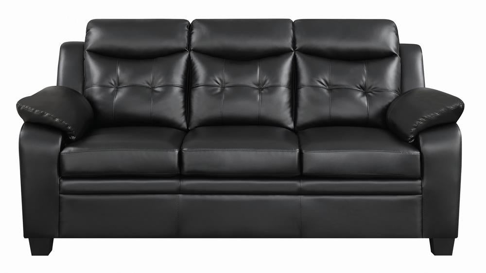Finley Tufted Upholstered Sofa Black - Home Discount Furniture - NJ-linden