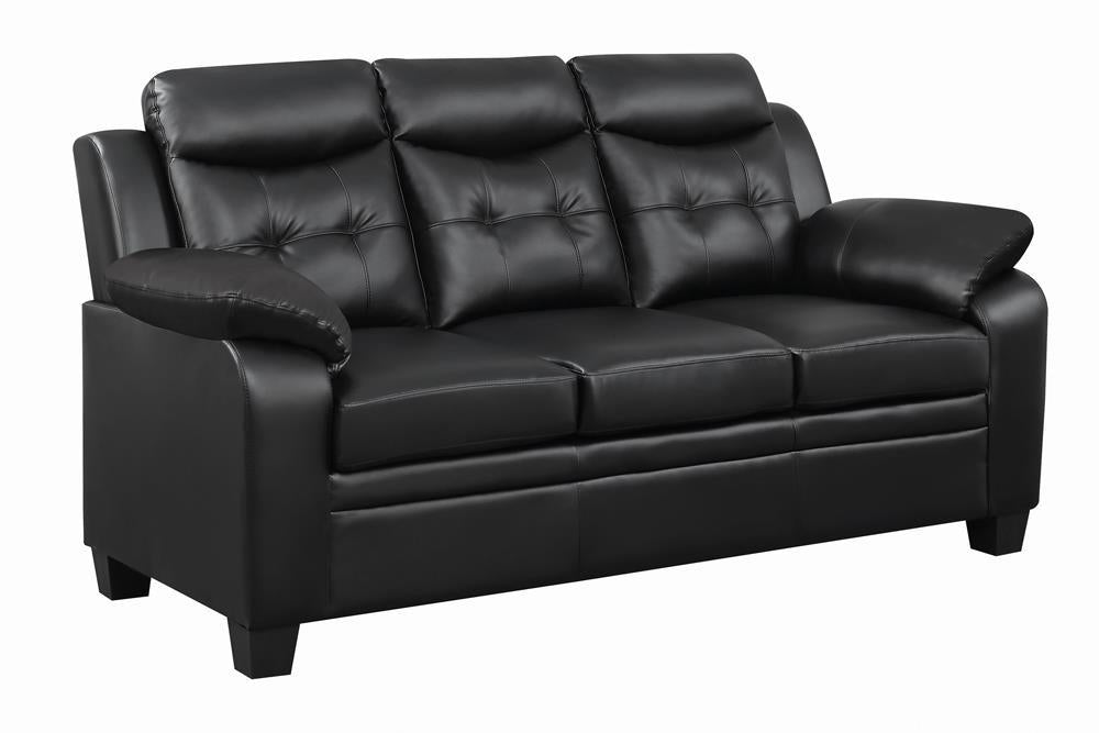 Finley Tufted Upholstered Sofa Black - Home Discount Furniture - NJ-linden