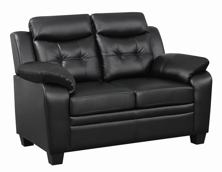 Finley Tufted Upholstered Loveseat Black - Home Discount Furniture - NJ-linden