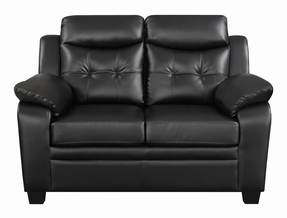 Finley Tufted Upholstered Loveseat Black - Home Discount Furniture - NJ-linden
