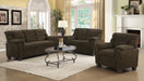 Clementine Upholstered Chair with Nailhead Trim Brown - Home Discount Furniture - NJ-linden