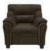 Clementine Upholstered Chair with Nailhead Trim Brown - Home Discount Furniture - NJ-linden