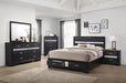 Miranda California King 2-drawer Storage Bed Black - Home Discount Furniture - NJ-linden