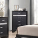Miranda 5-drawer Chest Black and Rhinestone - Home Discount Furniture - NJ-linden