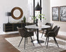 Bartole Round Dining Table White and Matte Black - Home Discount Furniture - NJ-linden