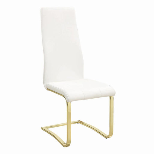 Montclair Side Chairs White and Rustic Brass (Set of 4) - Home Discount Furniture - NJ-linden