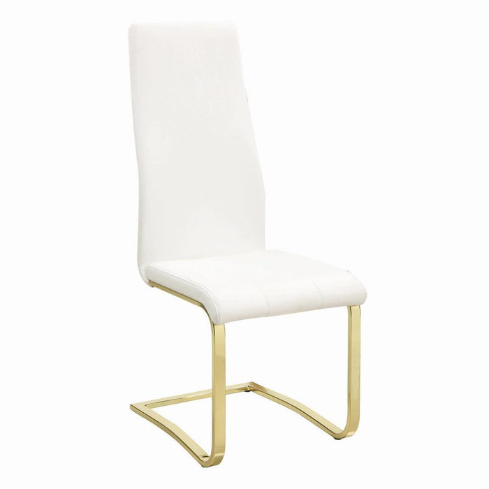 Montclair Side Chairs White and Rustic Brass (Set of 4) - Home Discount Furniture - NJ-linden