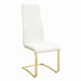 Montclair Side Chairs White and Rustic Brass (Set of 4) - Home Discount Furniture - NJ-linden