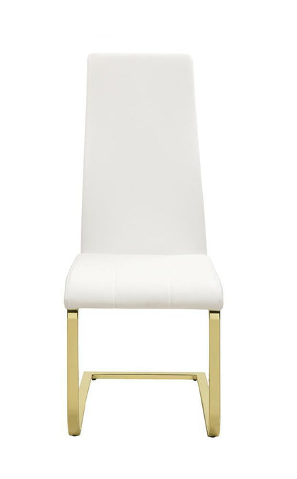 Montclair Side Chairs White and Rustic Brass (Set of 4) - Home Discount Furniture - NJ-linden