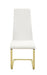 Montclair Side Chairs White and Rustic Brass (Set of 4) - Home Discount Furniture - NJ-linden