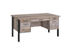 Samson 4-drawer Office Desk Weathered Oak - Home Discount Furniture - NJ-linden