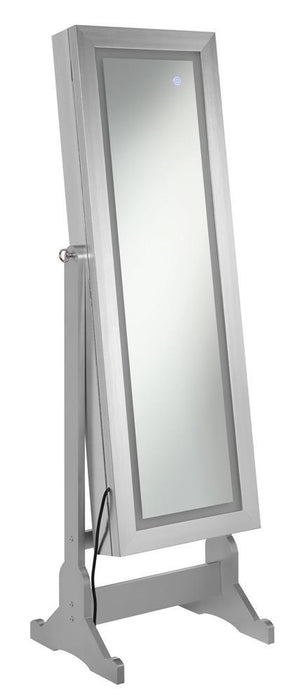 Moore Jewelry Cheval Mirror Silver - Home Discount Furniture - NJ-linden