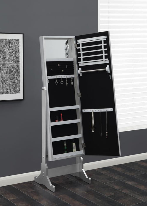 Moore Jewelry Cheval Mirror Silver - Home Discount Furniture - NJ-linden