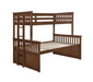 Atkin Twin Extra Long over Queen 3-drawer Bunk Bed Weathered Walnut - Home Discount Furniture - NJ-linden