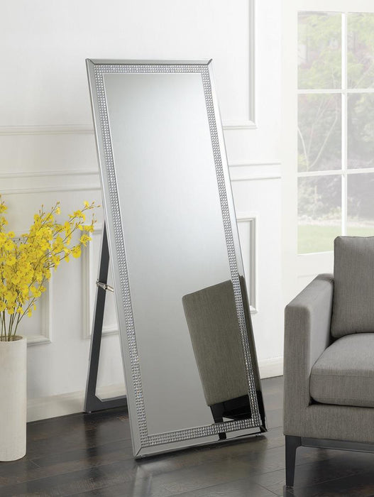 Giddish Cheval Floor Mirror Silver - Home Discount Furniture - NJ-linden