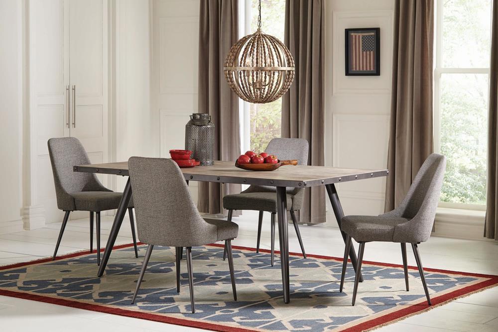 Alan Upholstered Dining Chairs Grey (Set of 2) - Home Discount Furniture - NJ-linden