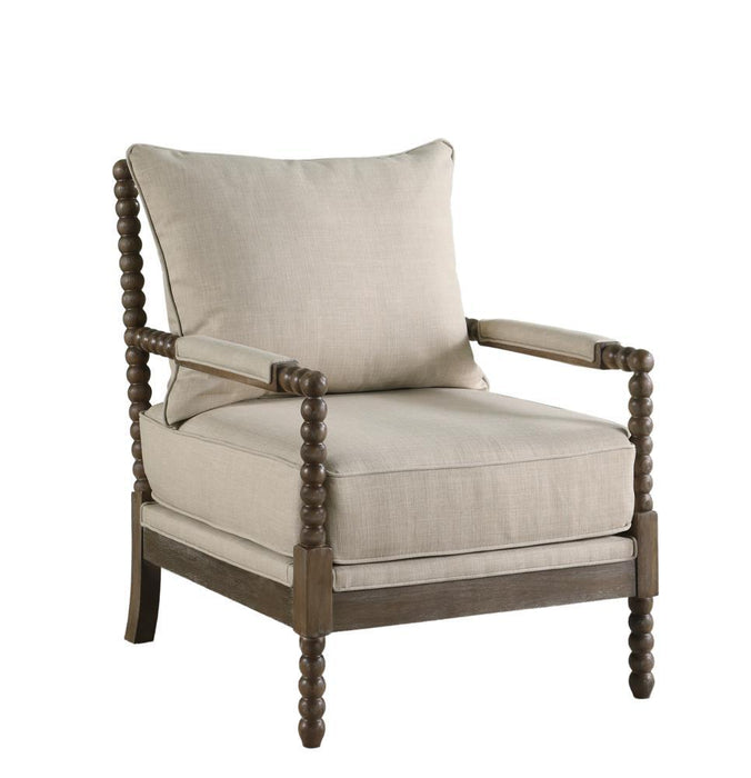 Blanchett Cushion Back Accent Chair Beige and Natural - Home Discount Furniture - NJ-linden
