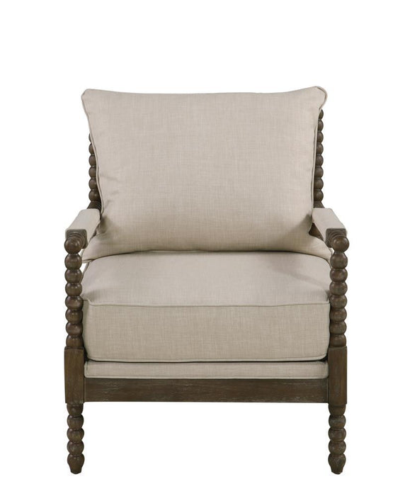 Blanchett Cushion Back Accent Chair Beige and Natural - Home Discount Furniture - NJ-linden
