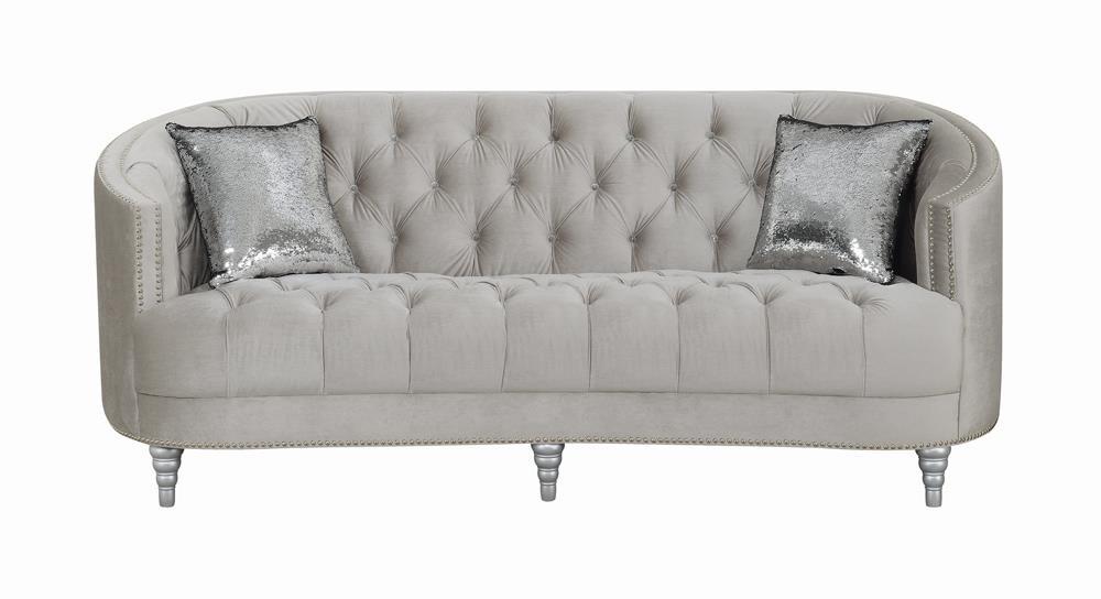Avonlea Sloped Arm Tufted Sofa Grey - Home Discount Furniture - NJ-linden