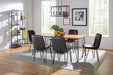 Sherman Rectangular Dining Table Natural Acacia and Matte Black - Home Discount Furniture - NJ-linden