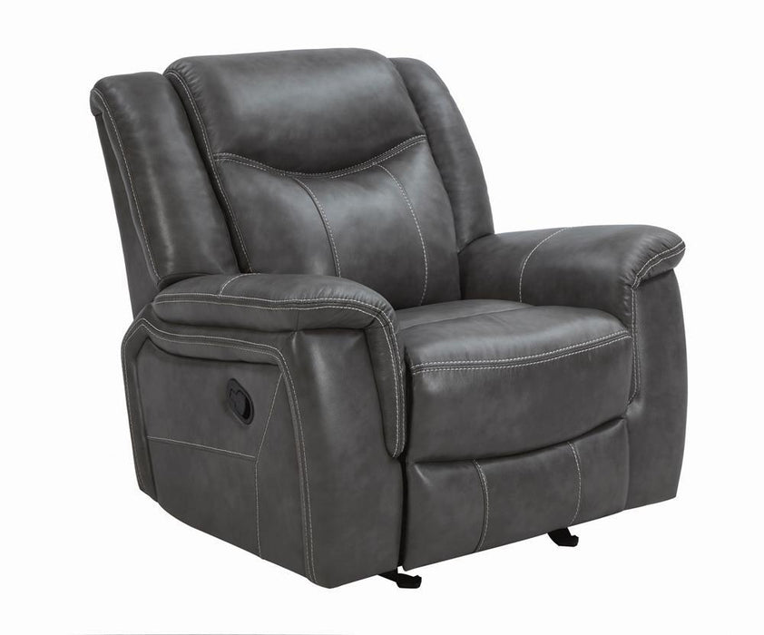 Conrad Upholstered Motion Glider Recliner Grey - Home Discount Furniture - NJ-linden