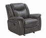 Conrad Upholstered Motion Glider Recliner Grey - Home Discount Furniture - NJ-linden