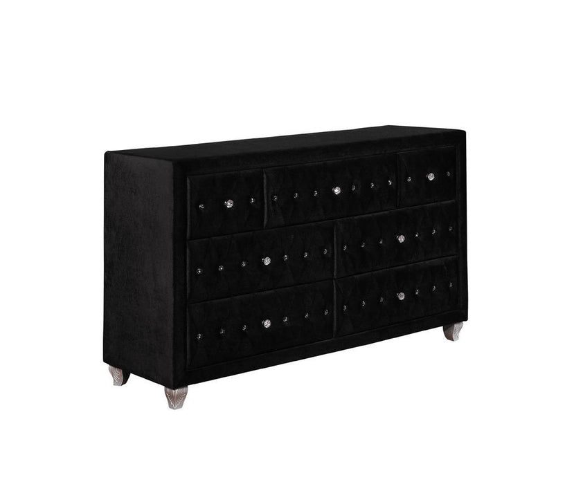 Deanna 7-drawer Rectangular Dresser Black - Home Discount Furniture - NJ-linden