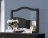Deanna Button Tufted Dresser Mirror Black - Home Discount Furniture - NJ-linden