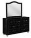 Deanna Button Tufted Dresser Mirror Black - Home Discount Furniture - NJ-linden