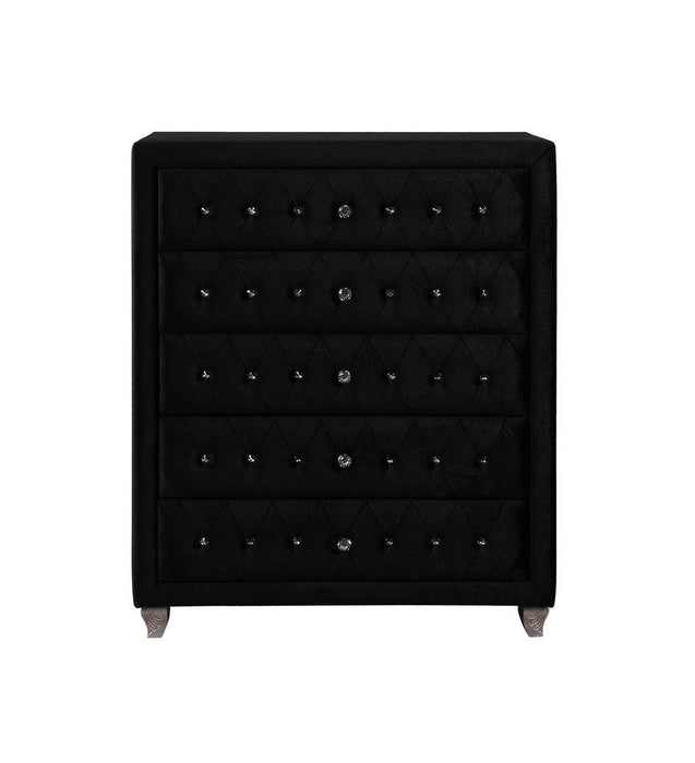 Deanna Deanna 5-drawer Rectangular Chest Black - Home Discount Furniture - NJ-linden