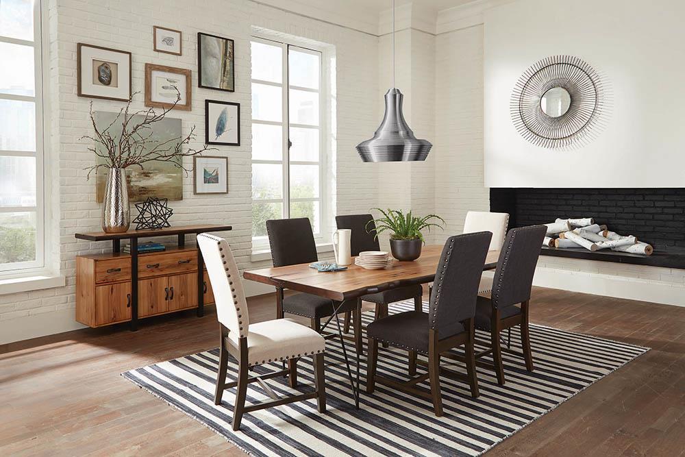 Twain Upholstered Side Chairs Beige (Set of 2) - Home Discount Furniture - NJ-linden