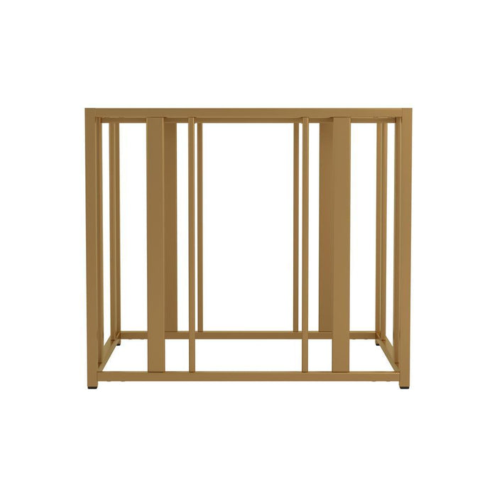 Adri Metal Frame End Table Matte Brass - Home Discount Furniture - NJ-linden
