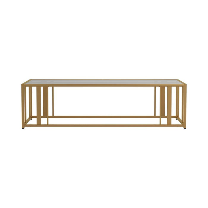 Adri Metal Frame Coffee Table Matte Brass - Home Discount Furniture - NJ-linden