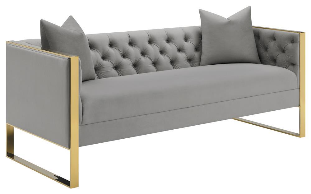 Eastbrook Tufted Back Sofa Grey - Home Discount Furniture - NJ-linden