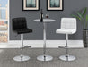 Lenny Adjustable Bar Stools Chrome and White (Set of 2) - Home Discount Furniture - NJ-linden