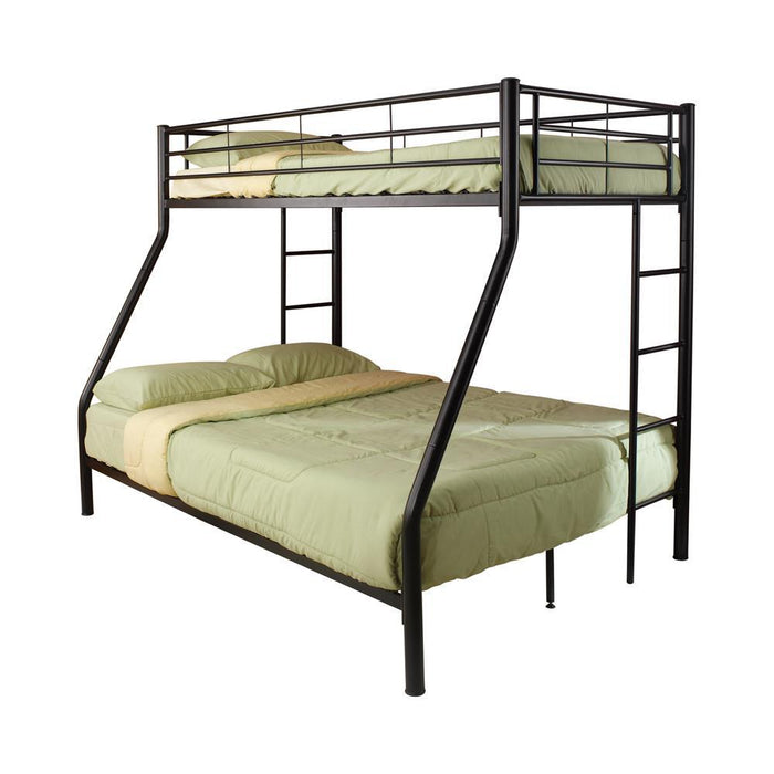 Hayward Twin Over Full Bunk Bed Black - Home Discount Furniture - NJ-linden
