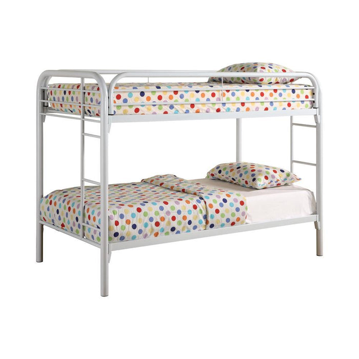 Morgan Twin Over Twin Bunk Bed White - Home Discount Furniture - NJ-linden