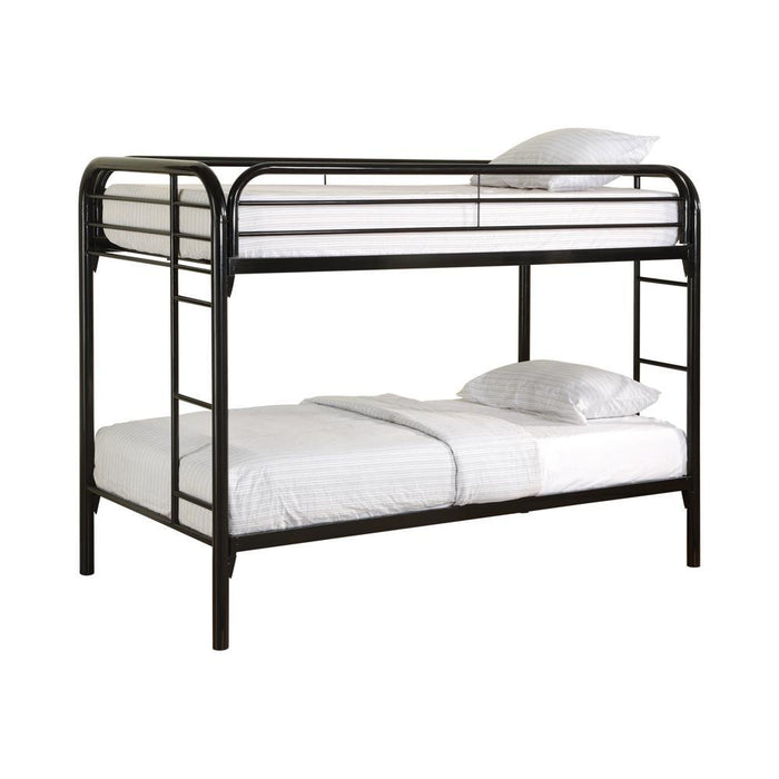 Morgan Twin Over Twin Bunk Bed Black - Home Discount Furniture - NJ-linden