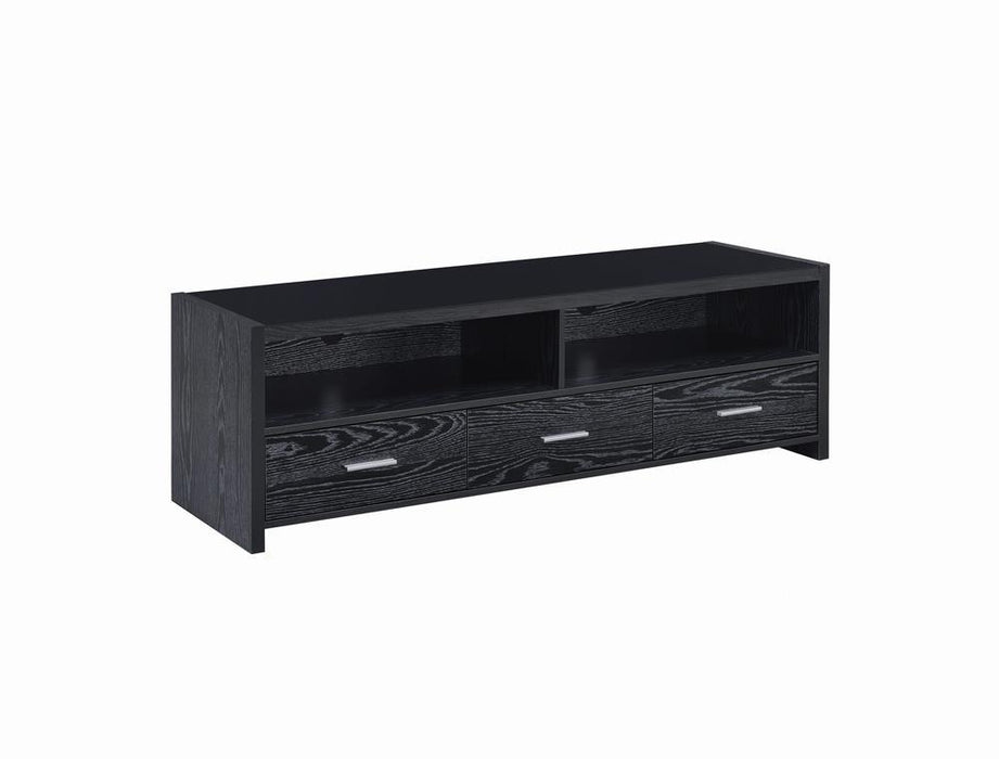 Alton 62" 3-drawer TV Console Black Oak - Home Discount Furniture - NJ-linden